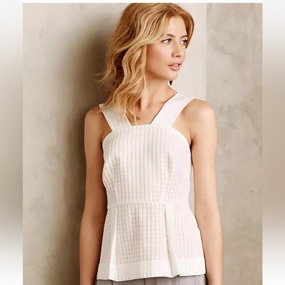 Maeve Anthropologie Peach Basket Tank Blouse size 4 - Picture 1 of 7
